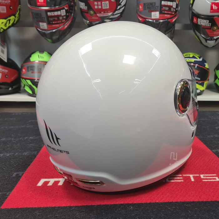 Мотошолом MT Jarama Solid Gloss White L