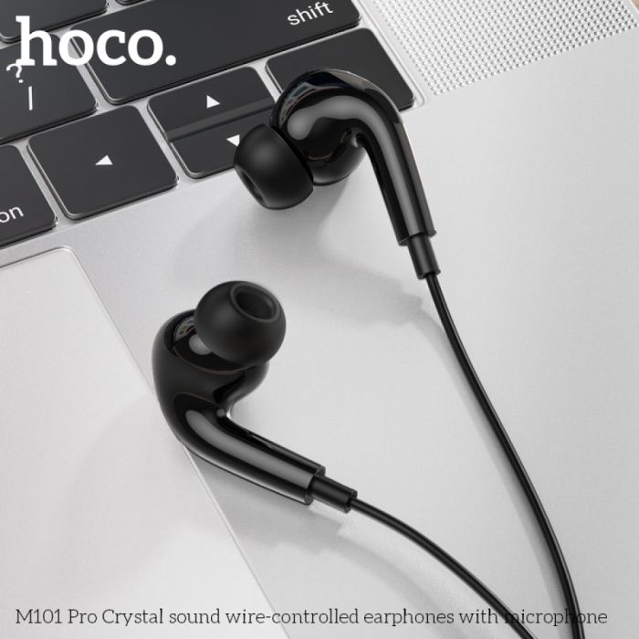 Навушники дротові HOCO M101 Pro Crystal (3.5mm) Black (6931474782373)