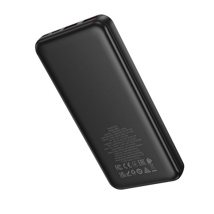 Зовнішній акумулятор BOROFONE BJ80 Clever 22.5W+PD20W fully compatible power bank(10000mAh) Black (6941991121593)