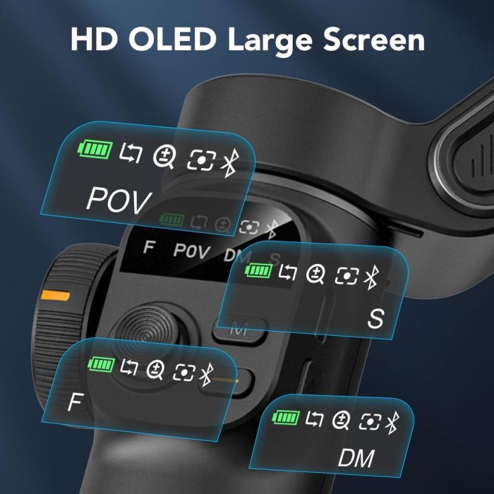 Триосьовий стабілізатор AOCHUAN Professional Gimbal Stabilizer for Smartphone Smart X2 Чорний (SmartX2)