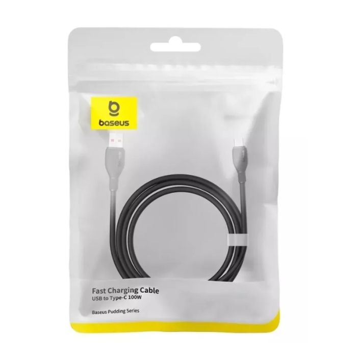 Кабель Baseus Pudding Series Fast Charging Cable USB to Type-C 100W 2m Cluster Black (P10355703111-01)