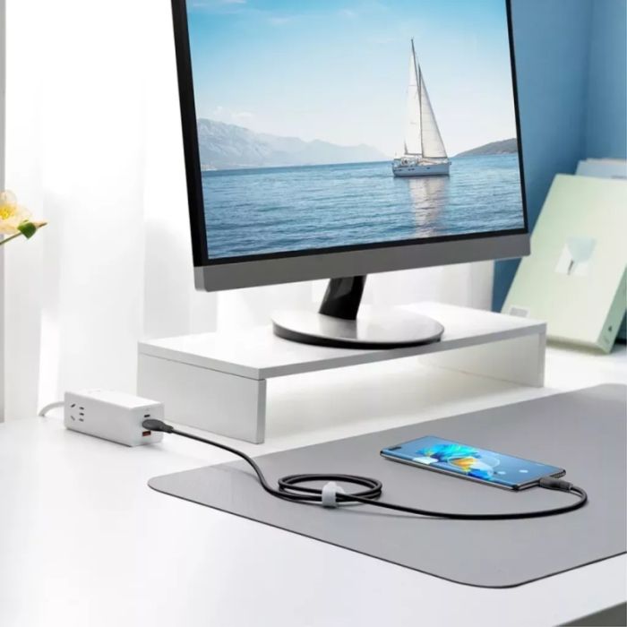 Кабель Baseus Pudding Series Fast Charging Cable USB to Type-C 100W 2m Cluster Black (P10355703111-01)