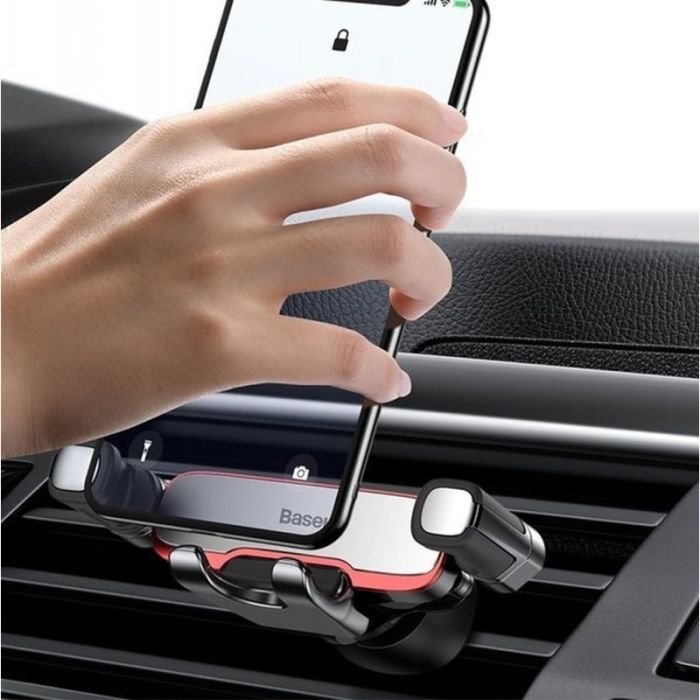 Автотримач для телефона Baseus Mr Hui Gravity Car Mount Silver (SUYL-HU0S)