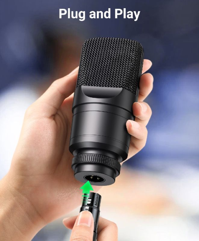 Аудіокабель UGREEN AV130 Cannon Male to Female Microphone Extension Audio Cable 5m Black (UGR-20712)