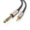Аудіокабель UGREEN AV127 3.5mm Male to 6.35mm Male, TRS Stereo Audio Cable, nylon braid, 5m Gray (UGR-10630)