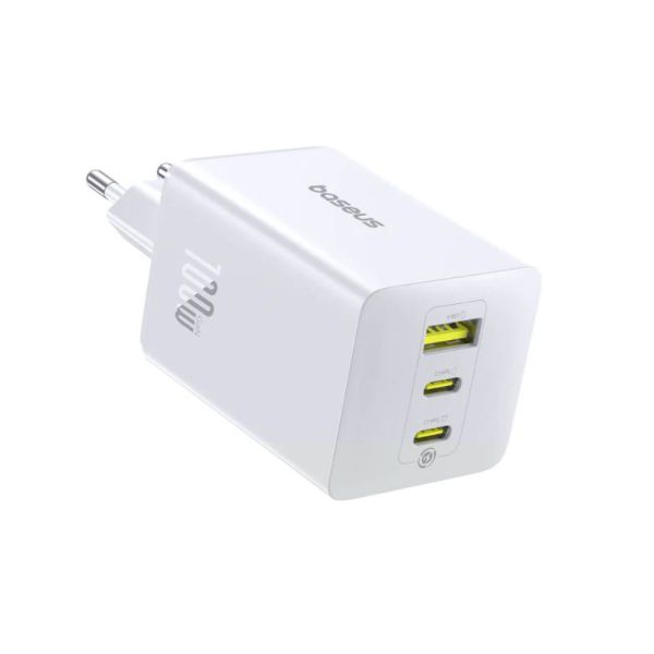 Мережевий зарядний пристрій Baseus EnerFill FE11 Fast Charger 2C+U 100W EU Moon White (P10182102213-00)