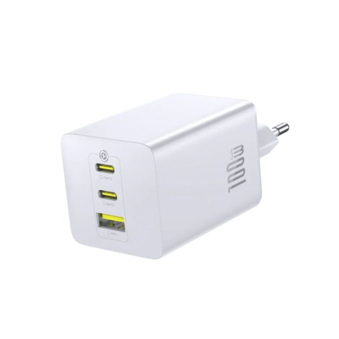 Мережевий зарядний пристрій Baseus EnerFill FE11 Fast Charger 2C+U 100W EU Moon White (P10182102213-00)