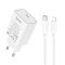 Мережевий зарядний пристрій з кабелем HOCO C143A Benefit single port PD20W charger set(C to iP) White (6942007652070)