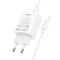 Мережевий зарядний пристрій з кабелем HOCO C143A Benefit single port PD20W charger set(C to iP) White (6942007652070)