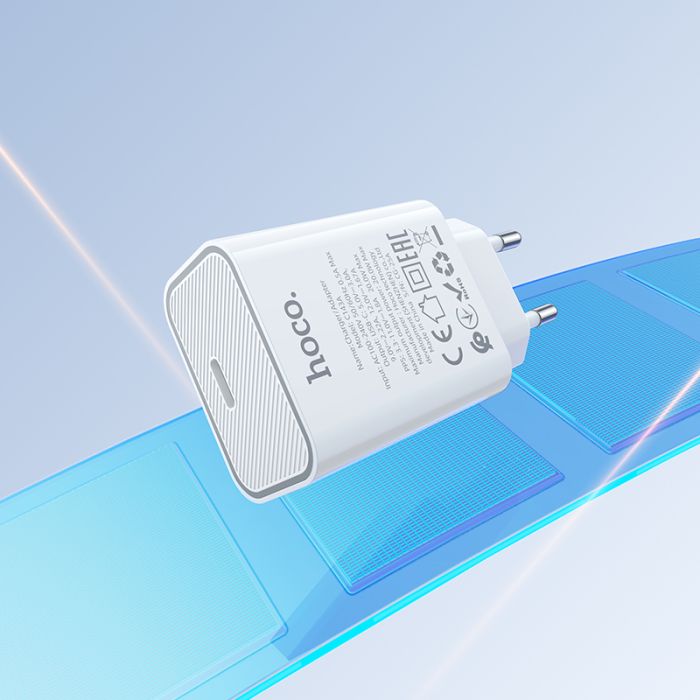 Мережевий зарядний пристрій HOCO C143A Benefit single port PD20W charger White (6942007652063)