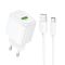 Мережевий зарядний пристрій з кабелем HOCO CS52A 18W Surplus single-port QC3.0 charger set(Type-C) White (6942007631471)