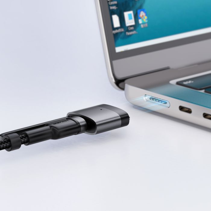 Кабель ACEFAST C22-05 USB-C to USB-C / magnetic aluminum alloy charging data cable Black (6974316285151)