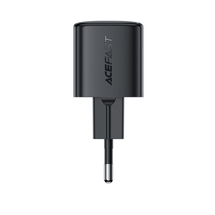 Мережевий зарядний пристрій ACEFAST A117 PD20W mini GaN USB-C fast charger Black (6974316284987)