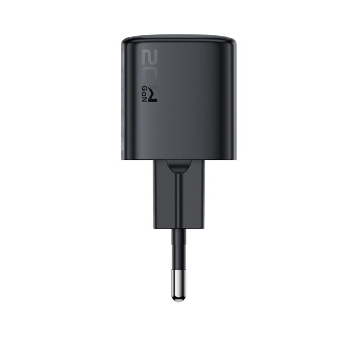 Мережевий зарядний пристрій ACEFAST A117 PD20W mini GaN USB-C fast charger Black (6974316284987)