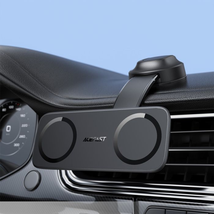 Автотримач для телефона ACEFAST D60 dual magnet car holder for dashboard Black (6974316285380)