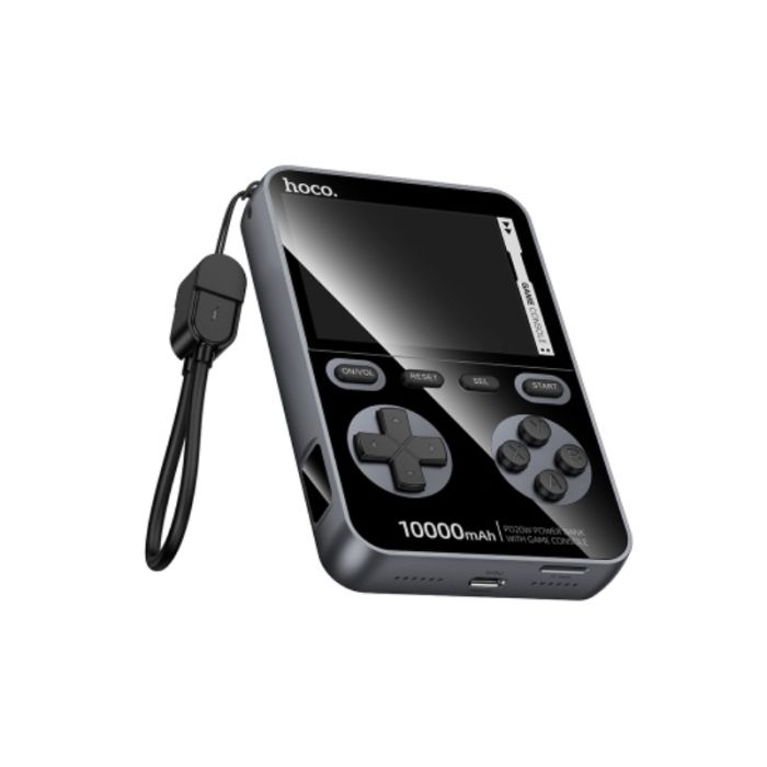 Зовнішній акумулятор HOCO Q47 Shine PD20W power bank with game console(10000mAh) Metal Gray (6942007664332)
