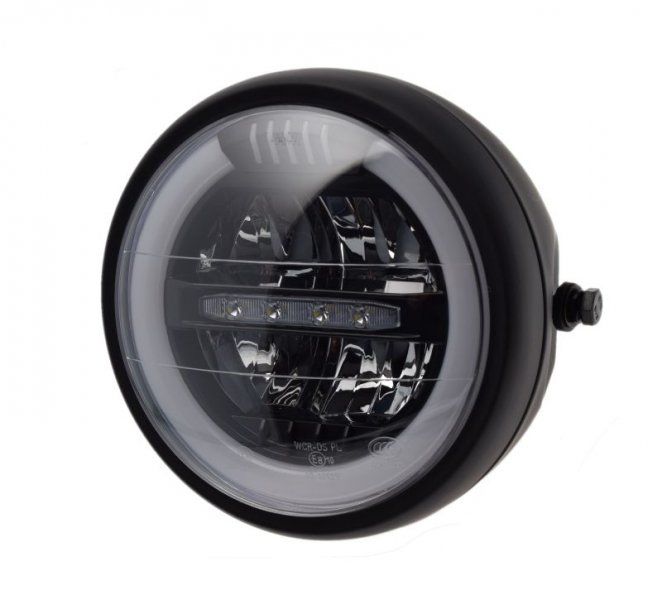 Фара для мотоцикла кругла, металева AW2483