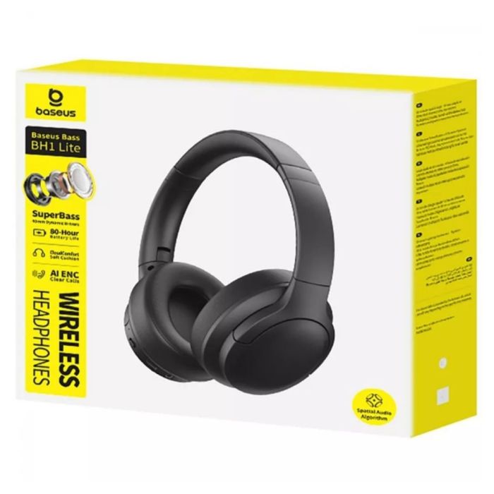 Бездротові накладні навушники Baseus Bass BH1 Lite Wireless Headphones Cosmic Black (A0203C00)