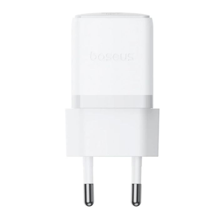 Мережевий зарядний пристрій з кабелем Baseus Palm Fast Charger 1C 20W EU Moon White set USB-C to iP 20W 1m (E0116400)