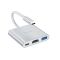 USB-хаб HOCO HB14 Easy use Type-C adapter(Type-C to USB3.0+HDMI+PD) Silver (6931474725790)