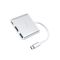 USB-хаб HOCO HB14 Easy use Type-C adapter(Type-C to USB3.0+HDMI+PD) Silver (6931474725790)