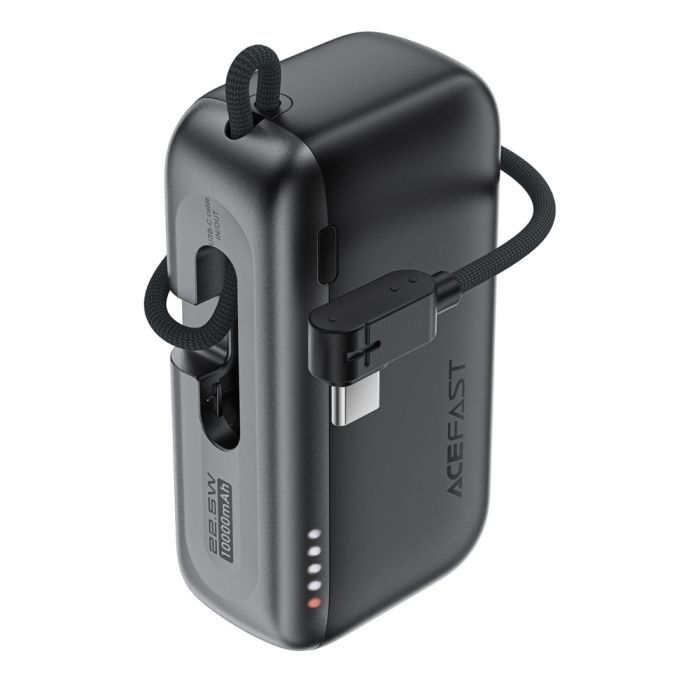 Зовнішній акумулятор ACEFAST M27-10000 22.5W power bank with USB-C port and cable Metal Gray (6974316285359)