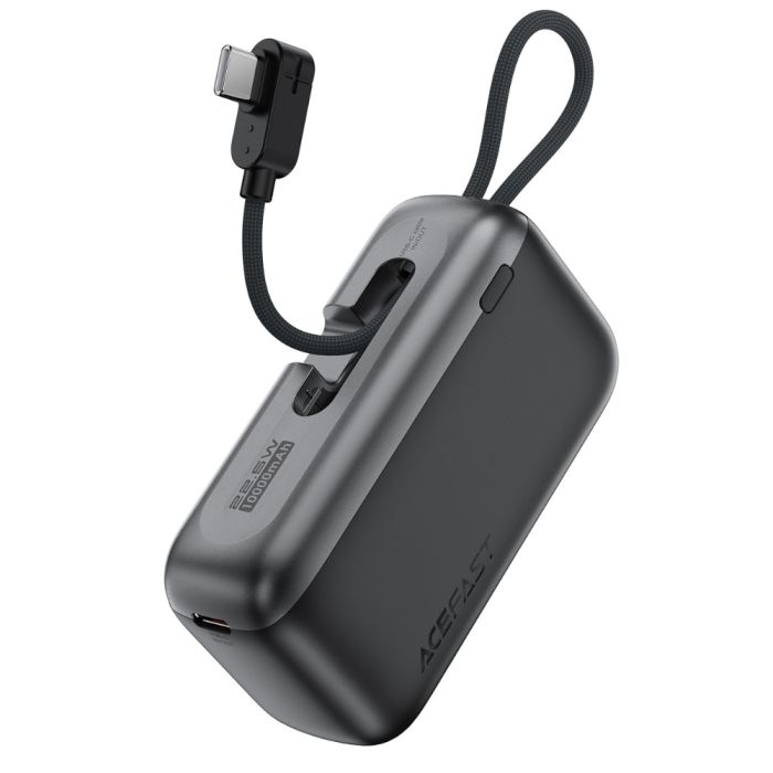 Зовнішній акумулятор ACEFAST M27-10000 22.5W power bank with USB-C port and cable Metal Gray (6974316285359)