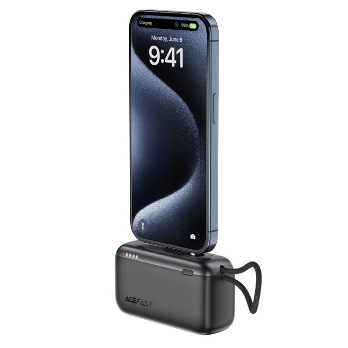 Зовнішній акумулятор ACEFAST M27-10000 22.5W power bank with USB-C port and cable Metal Gray (6974316285359)