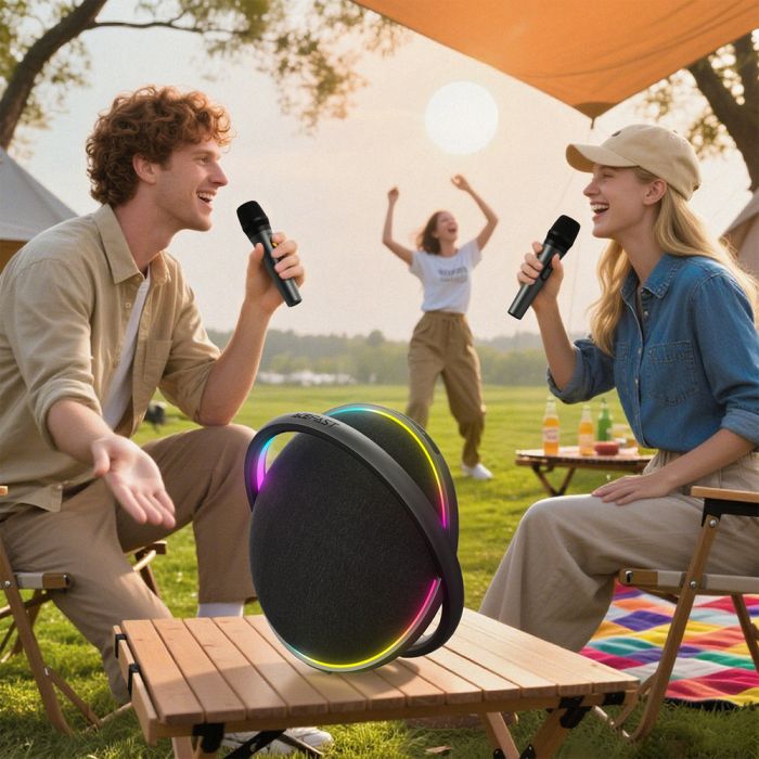 Портативна колонка ACEFAST K5 Max portable wireless speaker Black (6974316285670)