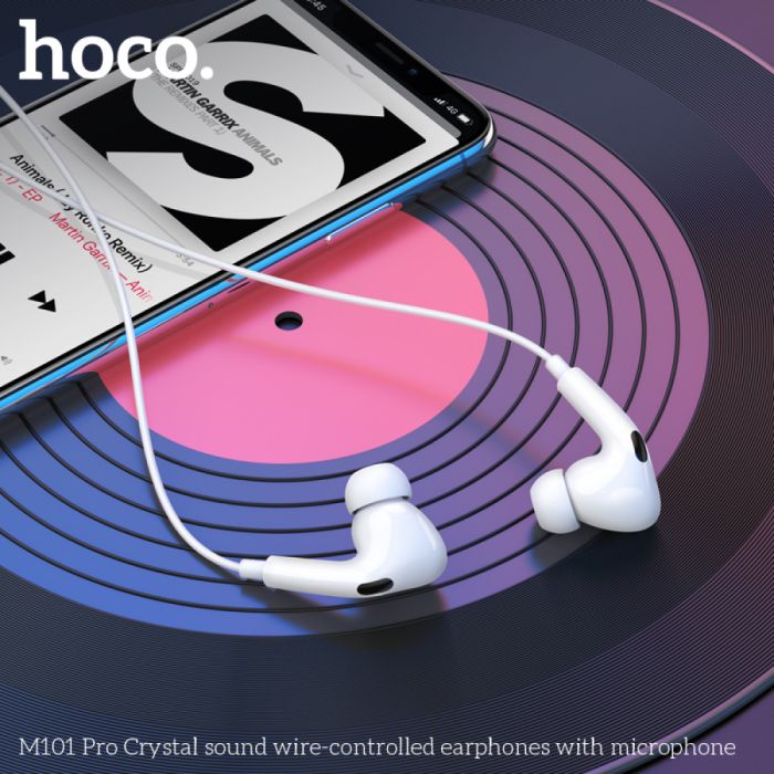 Навушники дротові HOCO M101 Pro Crystal (3.5mm) White (6931474782380)