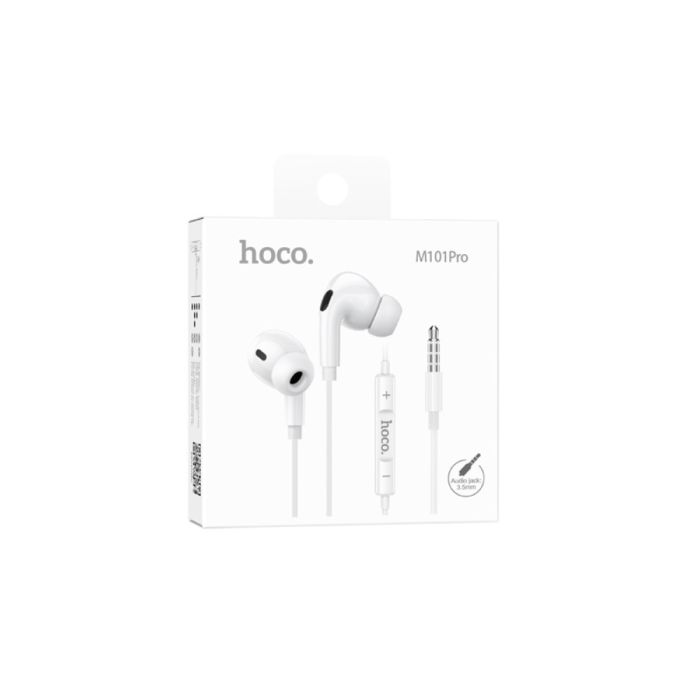 Навушники дротові HOCO M101 Pro Crystal (3.5mm) White (6931474782380)