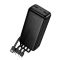 Зовнішній акумулятор HOCO J163B Wonderful power bank with 4 cables(30000mAh) Black (6942007664615)