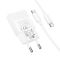 Мережевий зарядний пристрій з кабелем HOCO N72 Speed single-port PD20W ultra-thin charger set(C to C)(EU) (6942007661140)