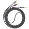 Аудіокабель HOCO UPA10 3.5mm male to double lotus RCA, TPE, 1.5m, Metal Gray (6957531078142)