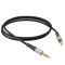 Аудіокабель HOCO UPA22 3.5mm male to 3.5mm male, silicone, 1m, Black (6931474769459)
