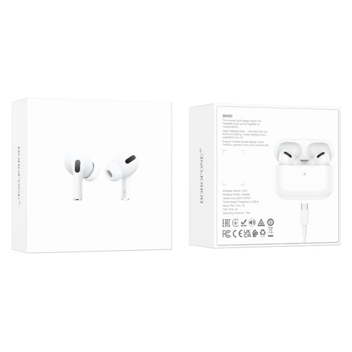 Бездротові навушники BOROFONE BW90 True wireless stereo headset White (6941991123207)