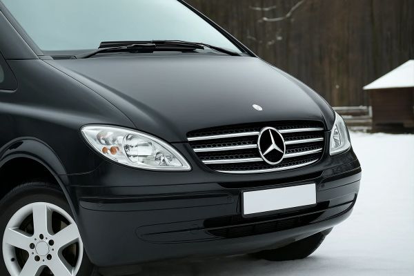 Накладка на решетку 2004-2010 нержавейка Carmos - Турецкая Нержавеющая Сталь для Mercedes Vito W639