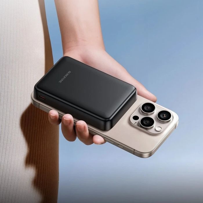 Зовнішній акумулятор BOROFONE BJ82A Dawn PD20W magnetic power bank(10000mAh) Black (6941991124808)