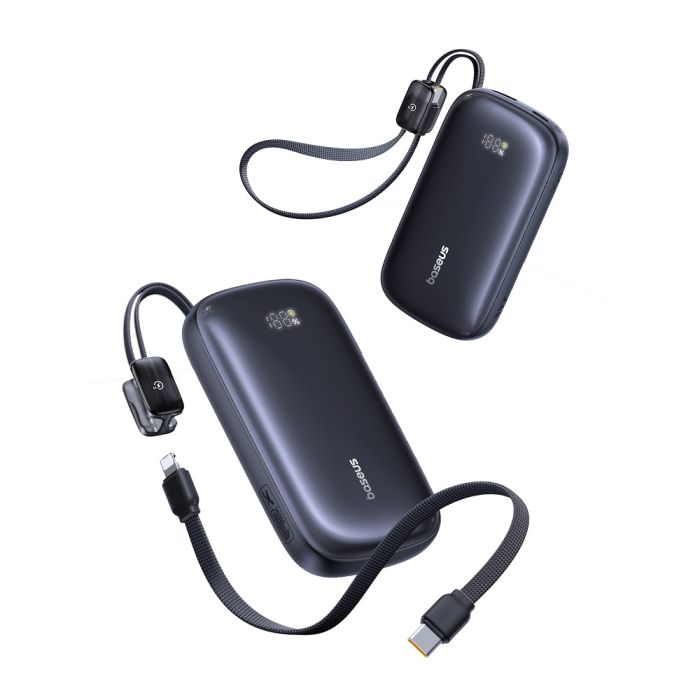 Зовнішній акумулятор Baseus EnerFill FC21 Qpow 3 Ultra Digital Display Power Bank with Detachable Cable 20000mAh 22.5W Cosmic Black (E0027M00)