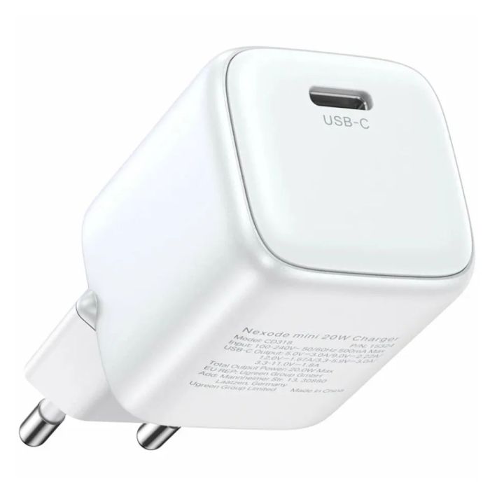 Мережевий зарядний пристрій UGREEN 20W USB-C GaN Fast Charger EU (UGR-55554)