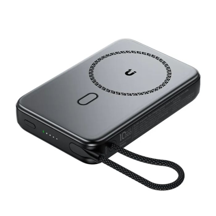 Зовнішній акумулятор ACEFAST M24-10000 22.5W magnetic fast charging power bank with holder and cable Metal Gray (6974316284871)