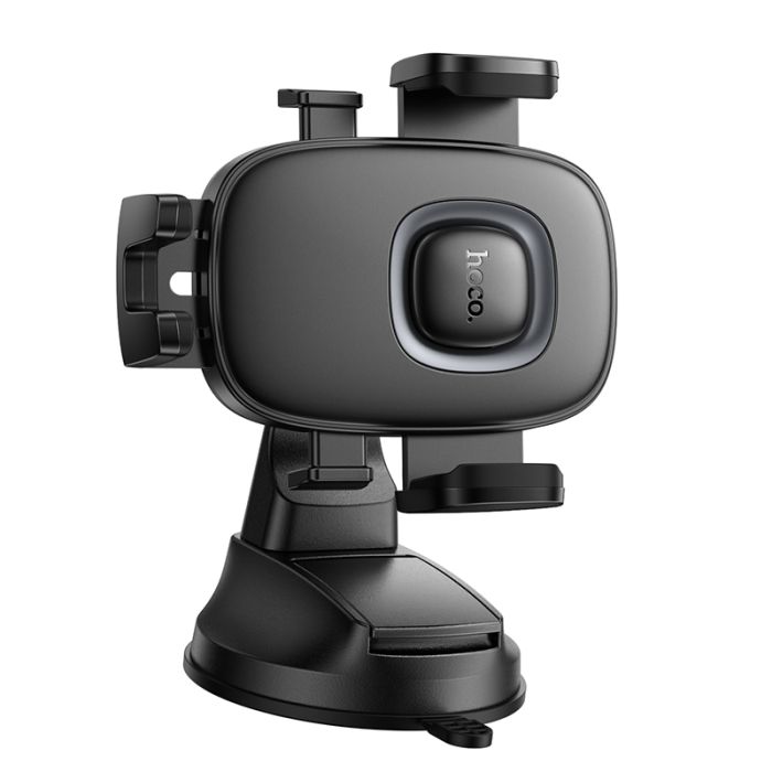 Автотримач для телефона HOCO H76 Crown one-button car holder(center console) Black Metal Gray (6942007646918)