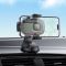 Автотримач для телефона HOCO H76 Crown one-button car holder(center console) Black Metal Gray (6942007646918)