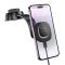 Автотримач для телефона з БЗП HOCO HW31 Crown magnetic wireless charging car holder(center console) Black Metal Gray (6942007646932)