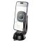 Автотримач для телефона з БЗП HOCO HW31 Crown magnetic wireless charging car holder(center console) Black Metal Gray (6942007646932)