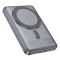 Зовнішній акумулятор HOCO Q46 Title PD20W magnetic power bank+card holder+phone holder(5000mAh) Silver Gray (6942007663106)