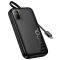 Зовнішній акумулятор HOCO Q51 Key PD20W power bank with telescopic cable(10000mAh) Black (6942007671514)