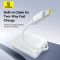 Зовнішній акумулятор Baseus Bipow 2 Digital Display Power Bank With Built-in USB-C Cable 20000mah 20W Moon White (P10077101213-01)