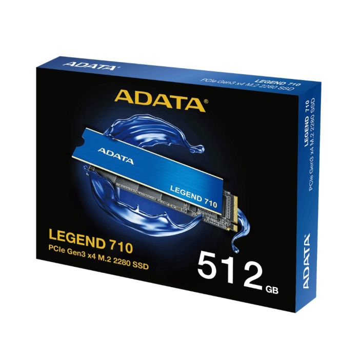 Накопичувач SSD M.2 ADATA LEGEND 710 512GB 2280 PCIe Gen 3x4 3D NAND Read/Write: 2400/1600 MB/sec (ALEG-710-512GCS)
