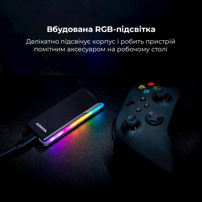 Зовнішня кишеня для накопичувача A-DATA EC700G для SSD M.2 PCIe/SATA USB3.2 Gen2 Type-C Black (AEC700GU32G2-CGY)